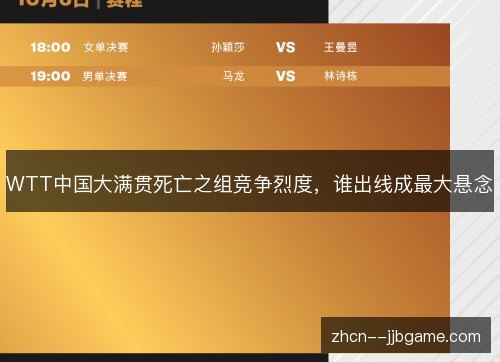 WTT中国大满贯死亡之组竞争烈度，谁出线成最大悬念